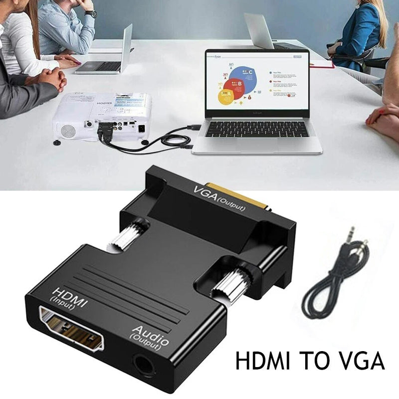 For Pc 60hz 1x 1080p Vga Male To Hdmi Female Converter Cable Adapter Data Line