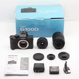 Panasonic DC-G100D Mirrorless Camera Double Zoom Lens Kit, 680 Shutter Count
