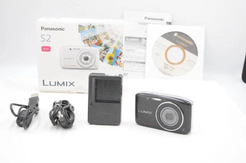 Panasonic Lumix DMC-S2 Compact Camera Black with Original Box Used
