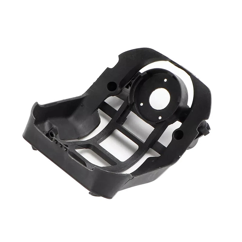 Black gimbal shock absorbing plate mount with circular opening