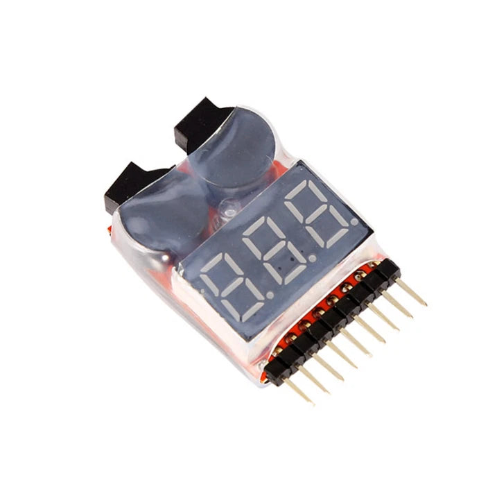 3S 6S 8S Lipo RC Battery Voltage Indicator Tester Low Voltage Buzzer Alarm fr RC