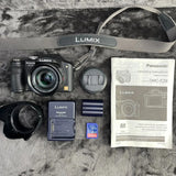 Panasonic Lumix DMC-FZ8 Camera Battery Charger 2 GB SD Hood Manual TESTED WORKIN