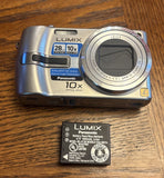 Panasonic Lumix DMC-TZ3 Digital Camera Silver 10x Zoom Untested No Sim & Charger