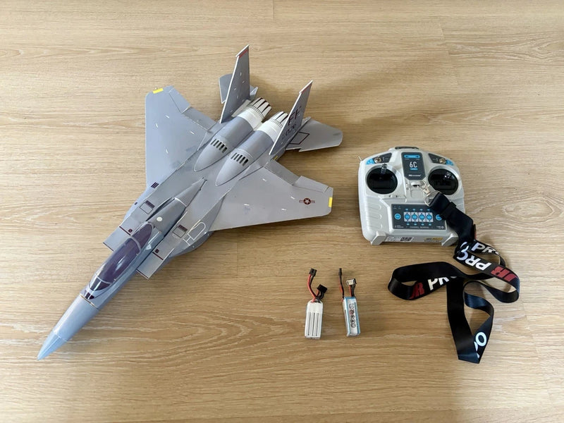 RC Twin 30mm EDF F-15 Eagle RC Jet 4S Power Gyro Control RTF With 2 Batteries