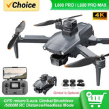 L600 PRO / L600 PRO MAX Drone 4K Professional HD Dual Cameras 3-axis Gimbal 5G W