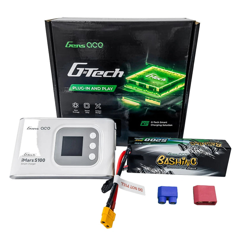 Gens ace 5200mAh 2S G-tech Lipo Battery Hardcase*1 + IMars S100 G-Tech Charger*1 Battery