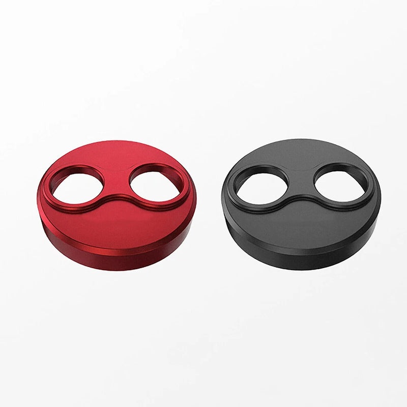 Aluminum drone protective covers with two circular openings, red and black