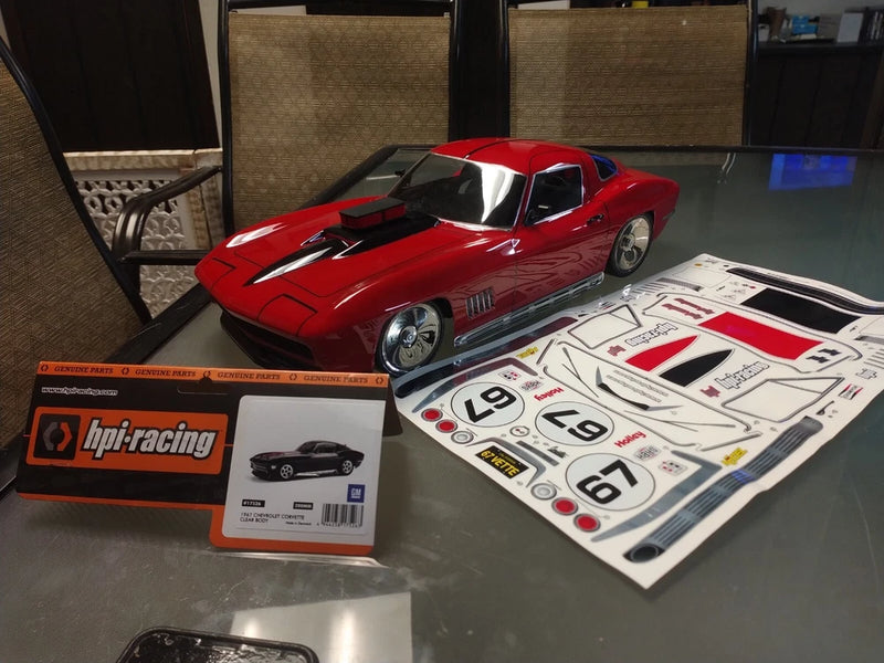 Custom Painted HPI 1/10 RC NEW 200mm  Chevy Stingray body Shell Only. Drift/Bash