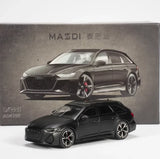 MASSDI AUDI RS6 Black 1/64 Diecast Alloy Model Car