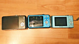 LOT OF 3x PANASONIC DIGITAL CAMERA DMC-TS30 F56 ZS20 BLUE BLACK TEAL FOR REPAIRS