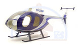 700 size MD500E police blue painting RC Helicopter Fuselage scale KIT