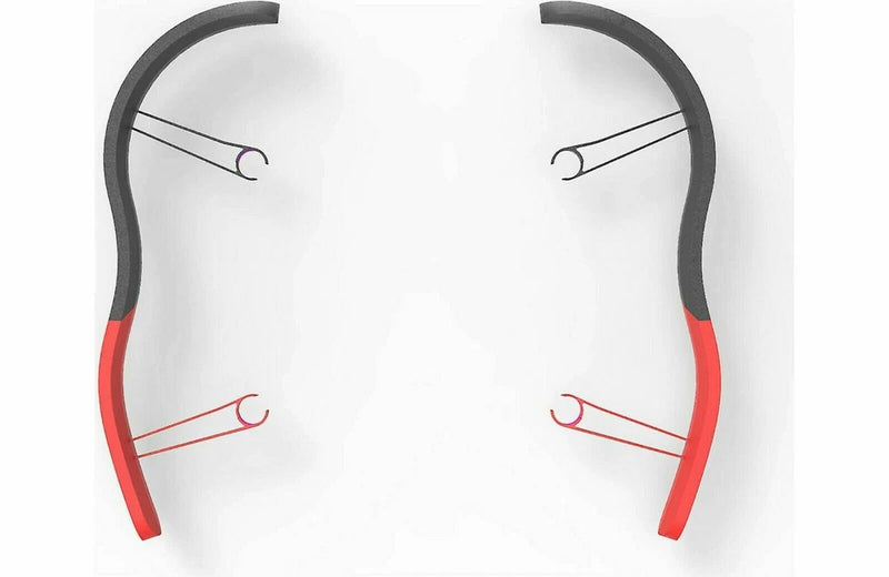 Parrot Bebop Drone 1 EPP Foam Bumpers PF070077 Propeller Prop Guards Red/Black