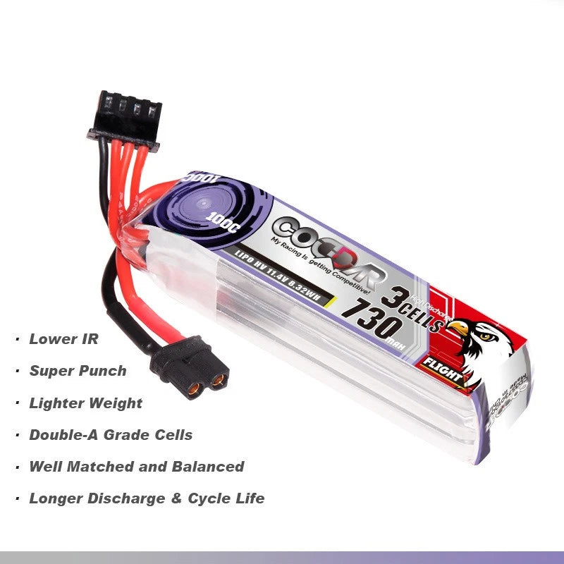 3S 730mAh 100C LIHV B attery DIY FPV Toothpick Drone Quadcopter