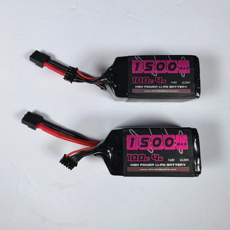 CNHL Black Series 1500mAh 14.8V 100C LiPo Battery Pack, Qty 2 Battery