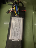 Lithium-ion scooter battery pack with wiring harness and product label