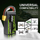 OVONIC 100C 1300mAh 14.8V 4S LiPo Battery Pack with XT60 plug For FPV Drone