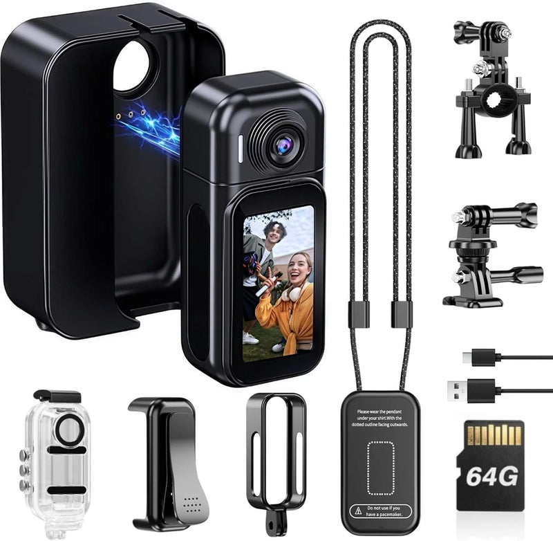 WiFi Thumb Action Camera with 180?? Rotatable Lens for Diving, Cycling, Traveling