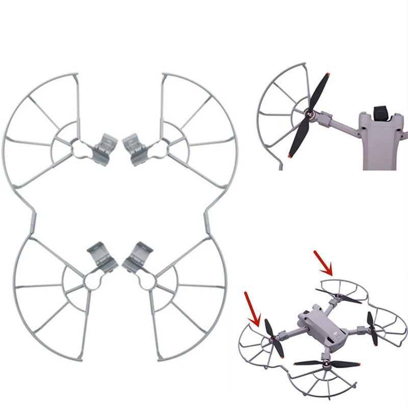 Gray Drone Propeller Protective Ring Propeller Guard for Mini 3 Pro Accessories