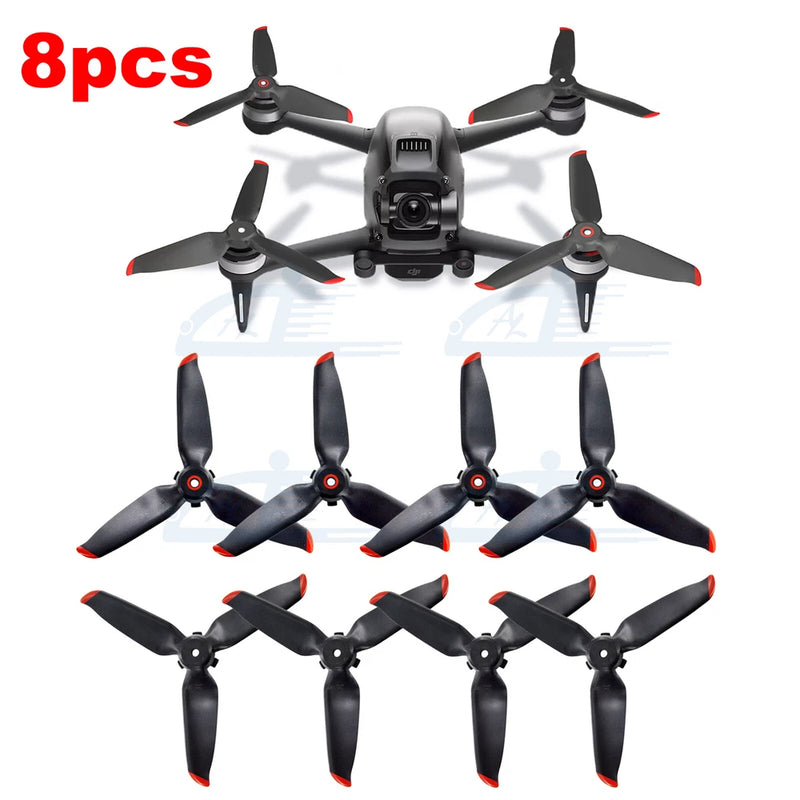 8PCS Low-Noise Propellers For DJI FPV Drone Combo Accessories Quick Release Prop