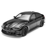 1:24 M3 CS LCI Model Toy Car Diecast Toy Vehicle Doors Open Light Sound Black
