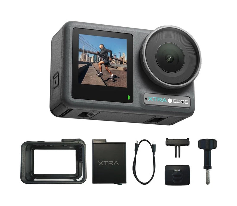 Xtra Edge-Action Camera 4K Vlogging Cameras,1/1.3"Sensor,Waterproof,3-Hour Batte