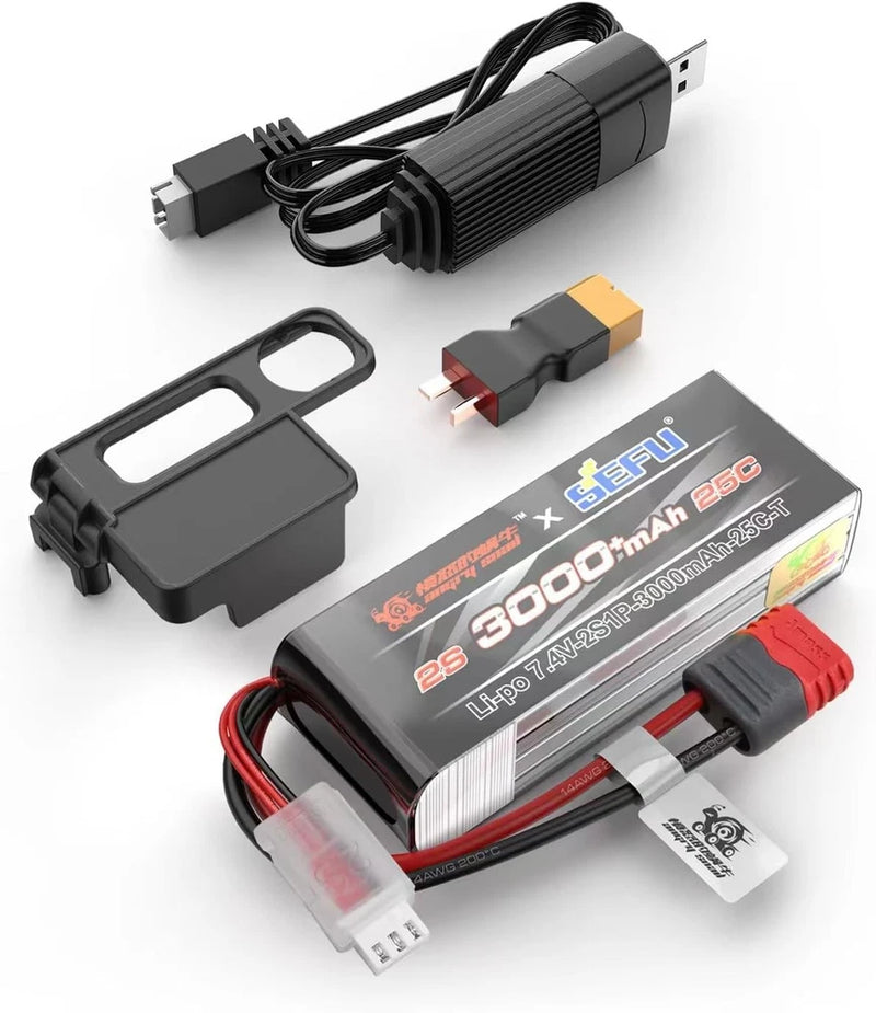 Angry Snail 2S3000 RC Car Upgrade Accessories 2S 7.4V 3000 mAh 25C LiPo Battery Battery