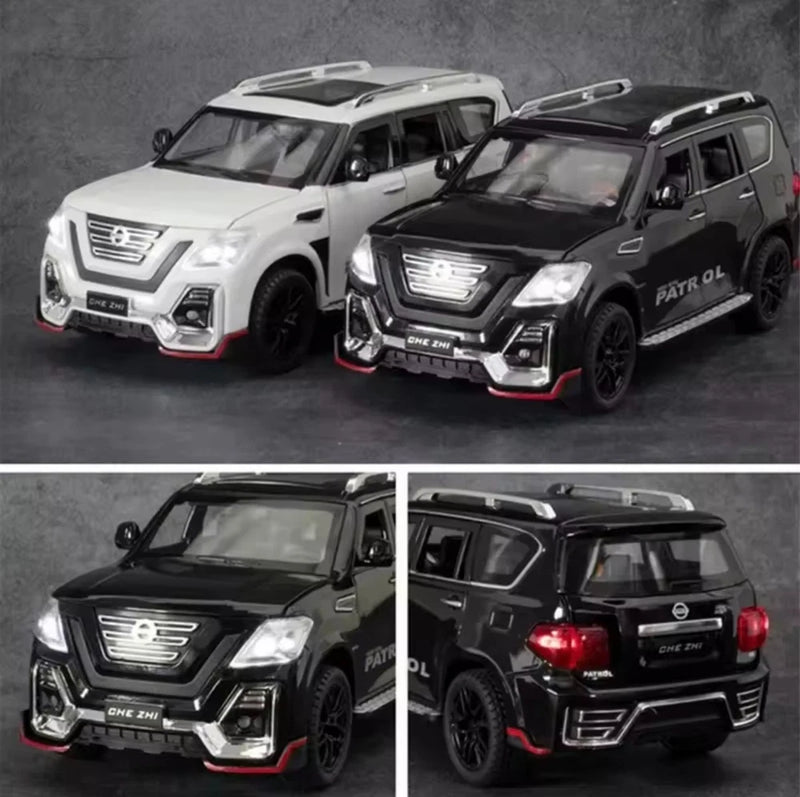 1/24 Nissan Patrol SUV Alloy Diecast Model Car Toy Collectible Sound Light n Box