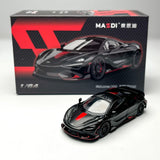 MASDI 1/64 Scale McLaren 765LT Super Car Black Diecast car Model Toy Gift