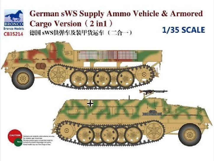 Bronco CB35214 1/35  German sWS Supply Ammo Vehicle & Armored Cargo Version