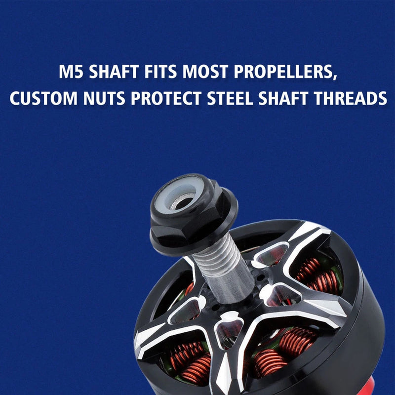Brushless motor with M5 threaded shaft and four red copper windings