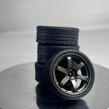 1/18 Meko Toyota Supra 19" RAYS Wheels Volk TE37 Copper Gold for JDM Peako IG