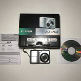 Fujifilm FinePix A170 10.2MP Digital Camera Silver Tested Boxed + CD, Guide