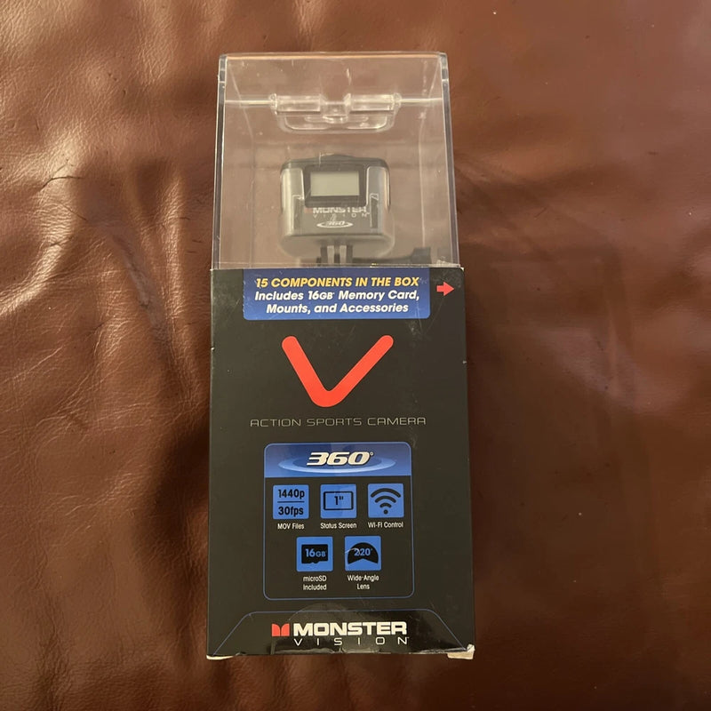 Monster Digital Monster Vision Sports 360 Action Sport Camera (CAMVR-0360-A) NEW