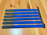 20mm X 250mm RC Rubberized Battery Straps 6 Pack Blue/ Black