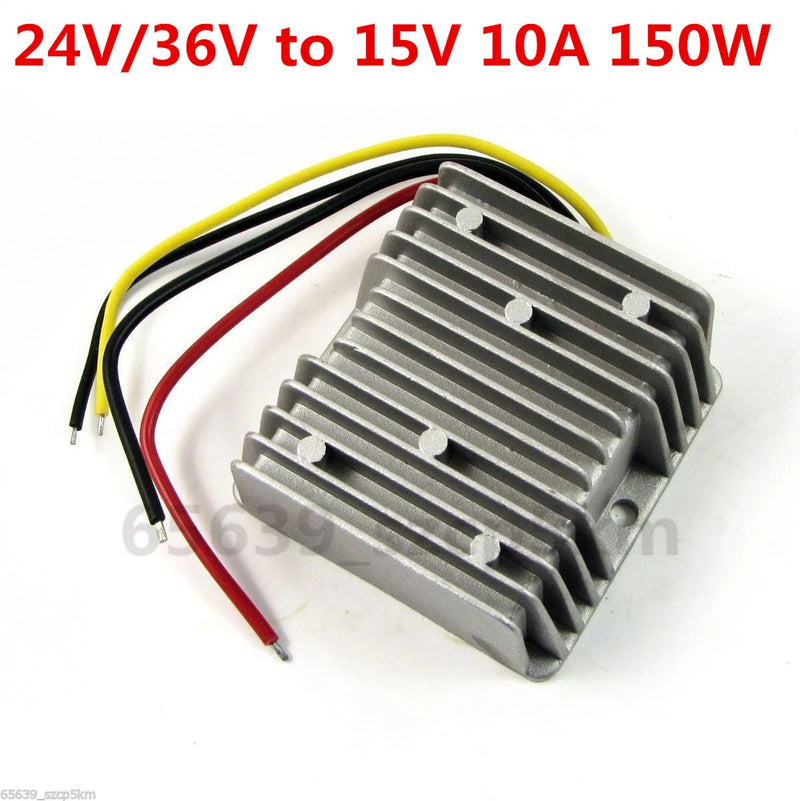 New Waterproof DC/DC Converter Regulator 24V/36V Step Down to 15V 10A 150W