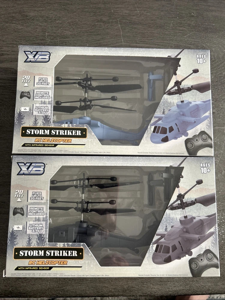 Storm Striker Remote Control Helicopter With Infrared Sensor Lot Of 2!!