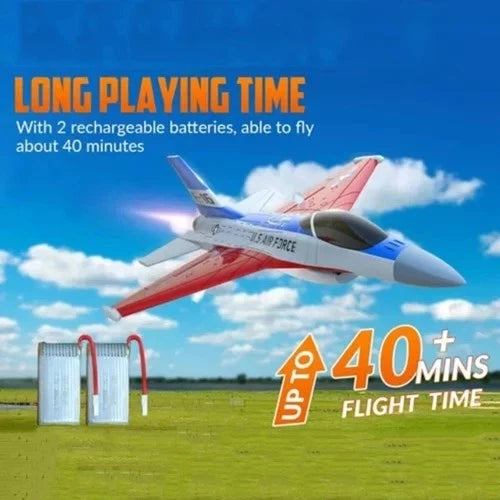 Volantex F16 Fighter 2.4G 2CH RC Plane Remote Control Aerobatic Gyro Glider RTF