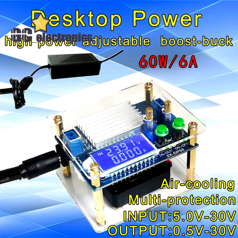High-power adjustable Buck-Boostpower supply module with display and housingA3GS