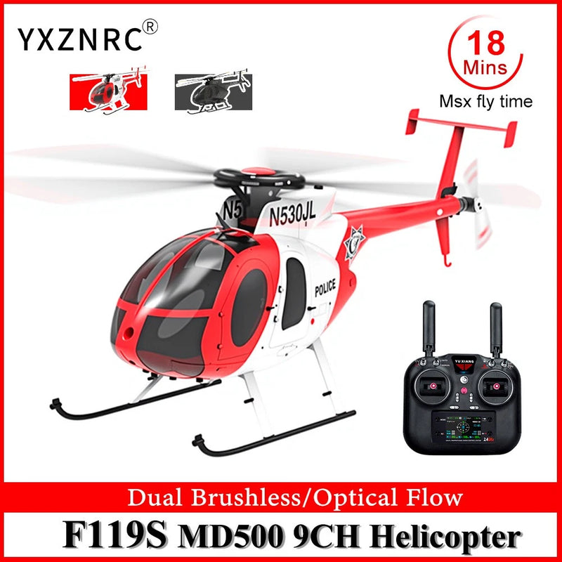 YUXIANG F119S(MD500) 9CH GPS Optical Flow Hovering 3D Brushless RC Helicopter