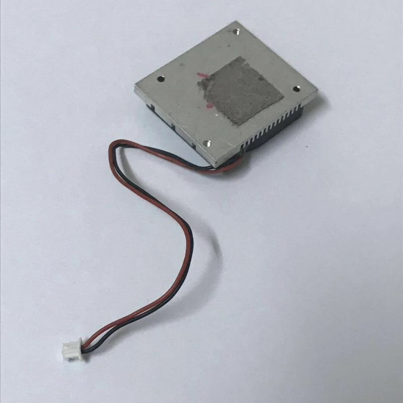 Drone remote controller main board fan with heat sink and attached ribbon cable