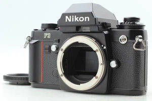Black Nikon F3 35mm SLR film camera with front lens mount and viewfinder housing