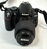 UNTESTED NIKON D3000 DSLR CAMERA WITH NIKON  55-200mm LENS.