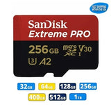 SanDisk Extreme Pro microSDXC memory card, 256GB, microSD V30, A2