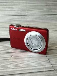 UNTESTED NOT WORKING PARTS Nikon Red Camera COOLPIX S203 Nikkor 3X Optical Zoom