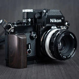 Wood L Hand Grip Handle For Nikon F2 F2A F2AS Camera w/Aluminum Alloy Baseplate