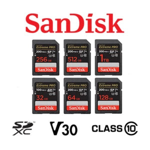 Sandisk SD Extreme PRO 32GB 64GB 128GB 256GB 512GB 1TB Memory Card Nikon Canon